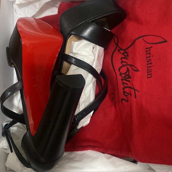 CHRISTIAN LOUBOUTIN Loubi Bee Alta 130 Black Sandals (EU 39.5) - Picture 7 of 9